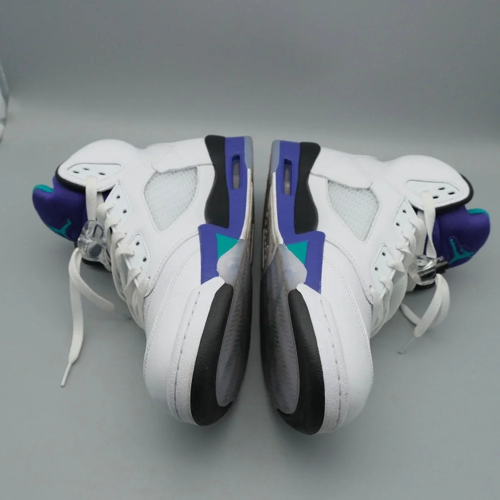 Jordan 5 Retro Men White Grape Fresh Prince HQ7978-100 Basketball Size 10
